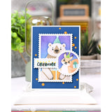 Waffle Flower Nesting Postage Collage Party Bear Stencil