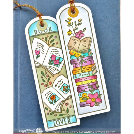Waffle Flower Round Bookmark - Book Lover Stamp Set