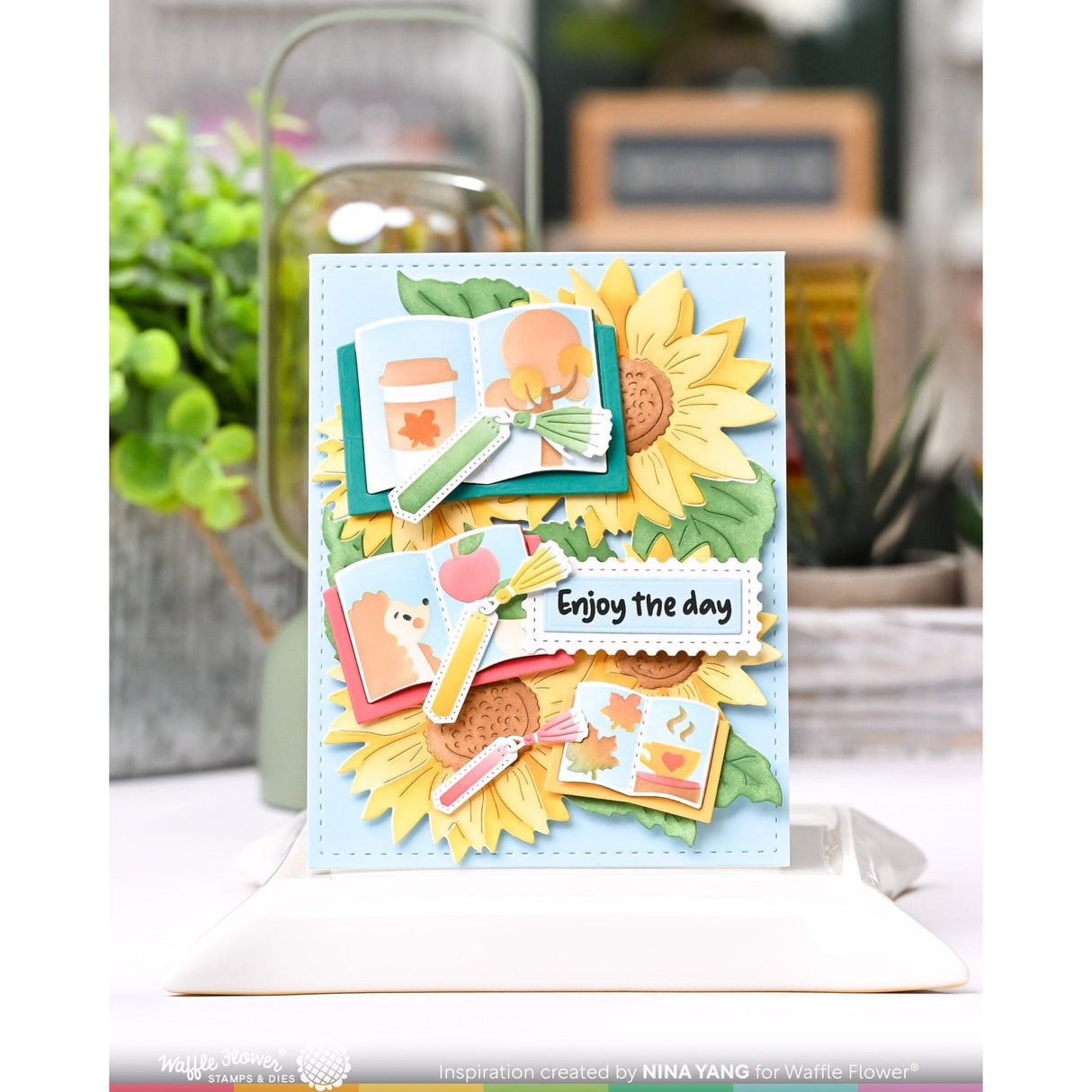 Waffle Flower Open Book Bookmark Die