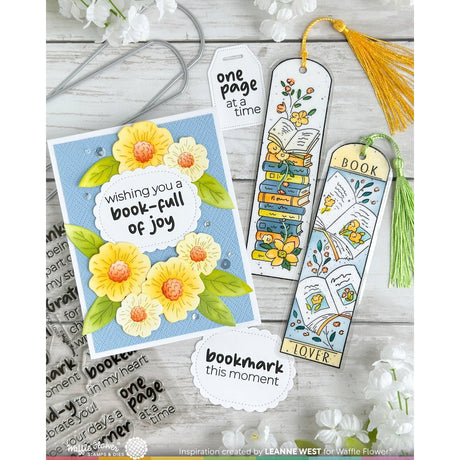 Waffle Flower Inside Sentiments Book Lover Stamp Set
