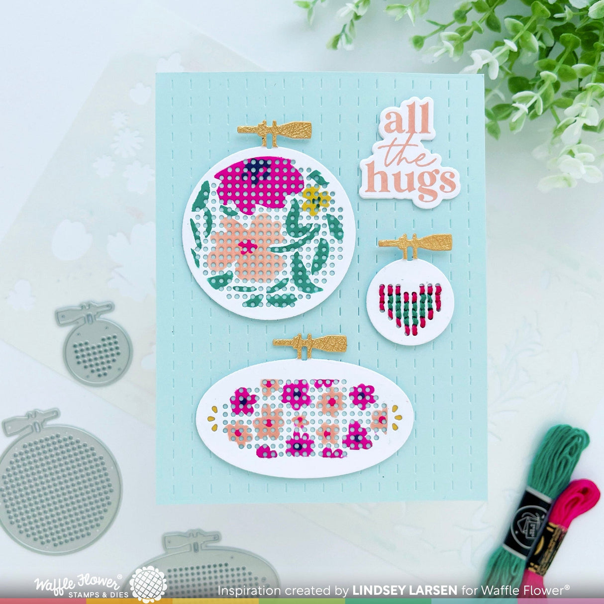 Waffle Flower Stitchable Hoops Die