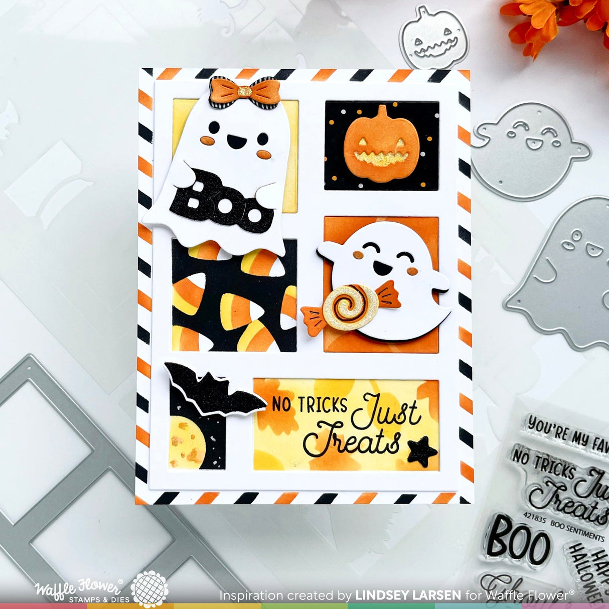 Waffle Flower Postage Collage Blocks Die