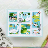 Waffle Flower Postage Collage The Pond Stencil