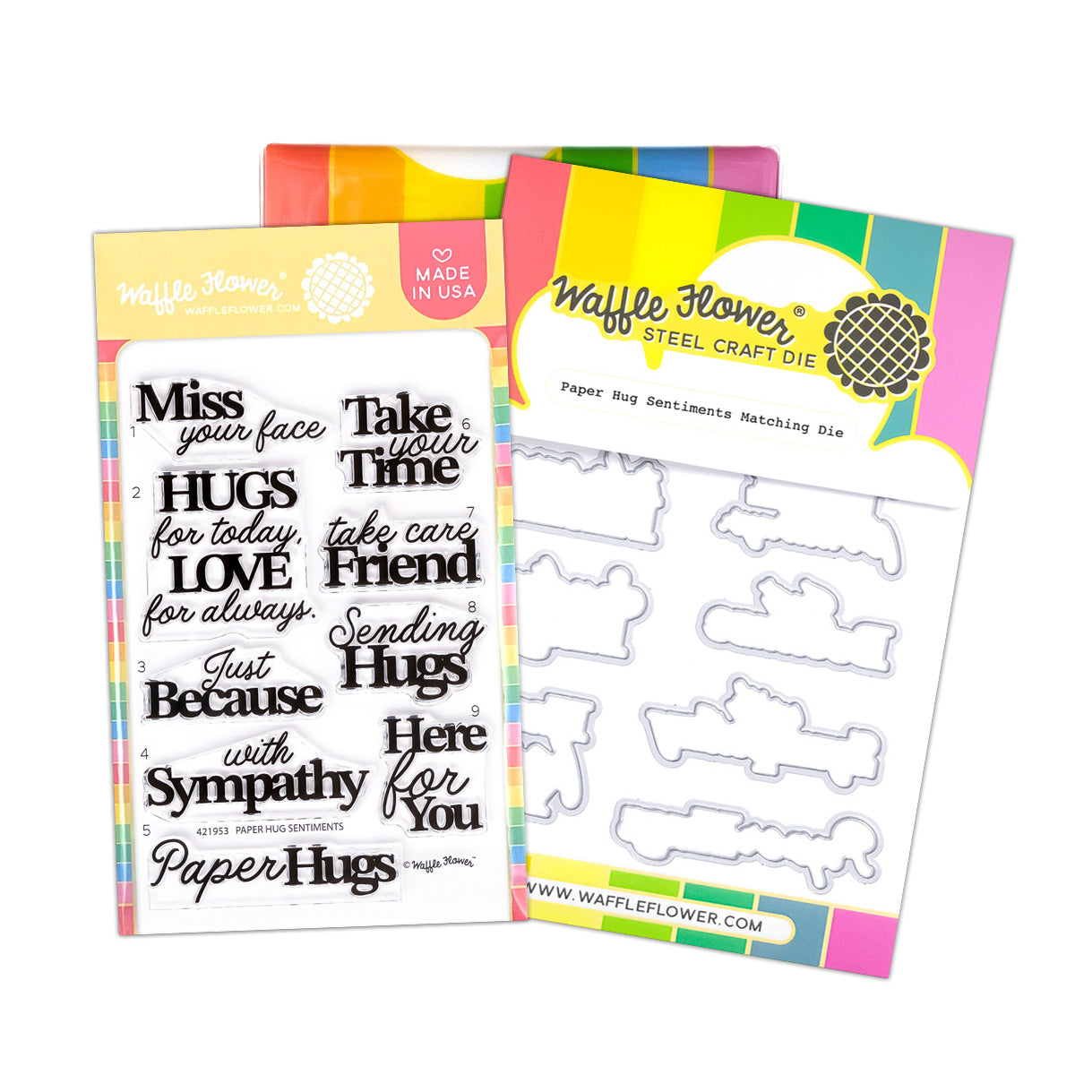 Waffle Flower Paper Hug Sentiments Combo