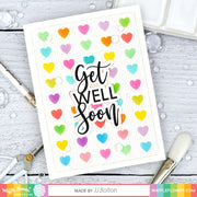 Waffle Flower Duo-Tone Hearts Stencil