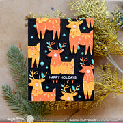 Waffle Flower Folk Art Reindeer Die