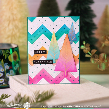 Waffle Flower Dotted Chevron Die