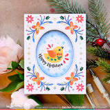 Waffle Flower Folk Art Frame Stencil
