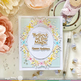 Waffle Flower Folk Art Frame Stencil