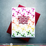 Waffle Flower Folk Art Background Stencil