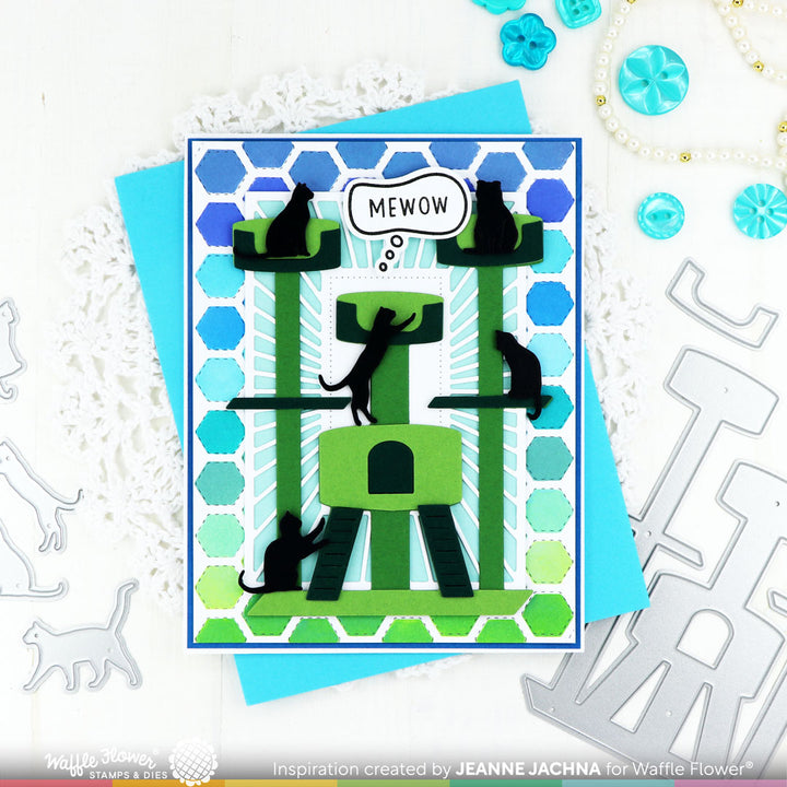 Waffle Flower Pet Thoughts Stamp and Die Set Bundle