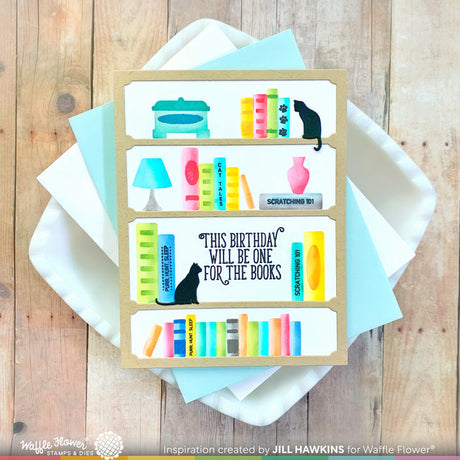 Waffle Flower Simple Shelves Stencil Duo