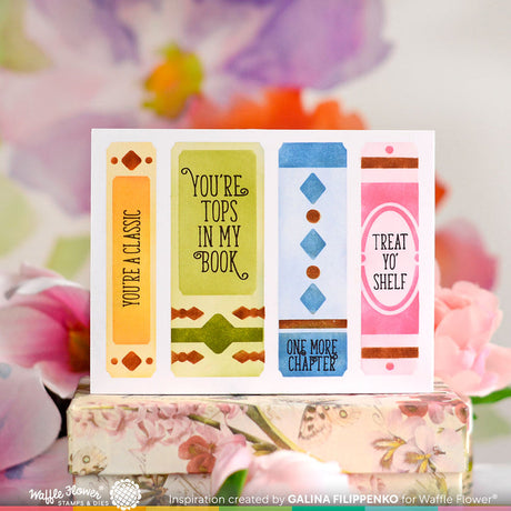 Waffle Flower Simple Books Stencil