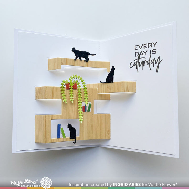 Waffle Flower Inside Pop-up Shelves Die