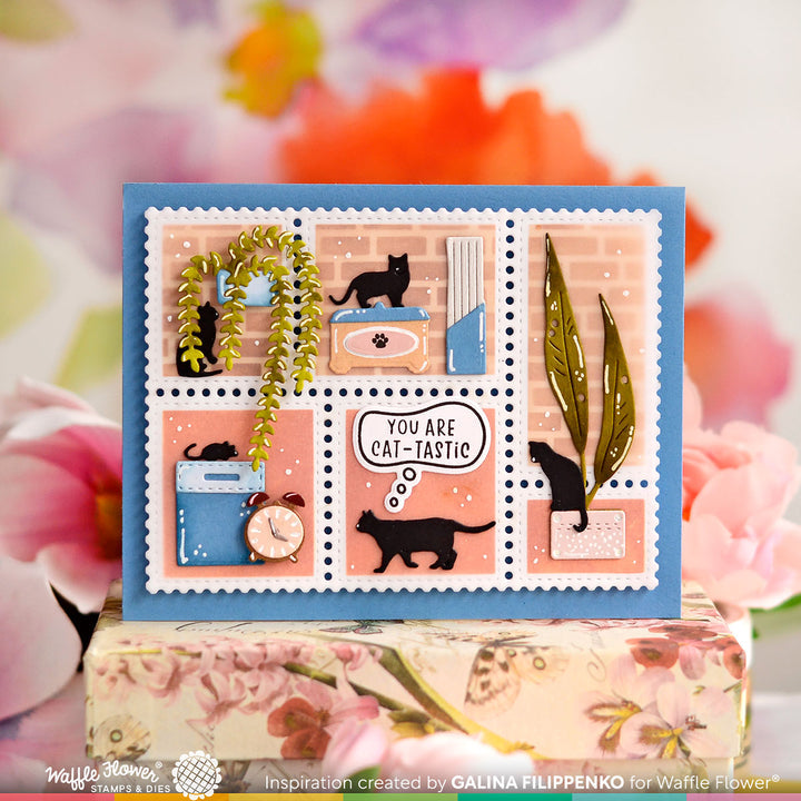 Waffle Flower Pet Thoughts Stamp and Die Set Bundle