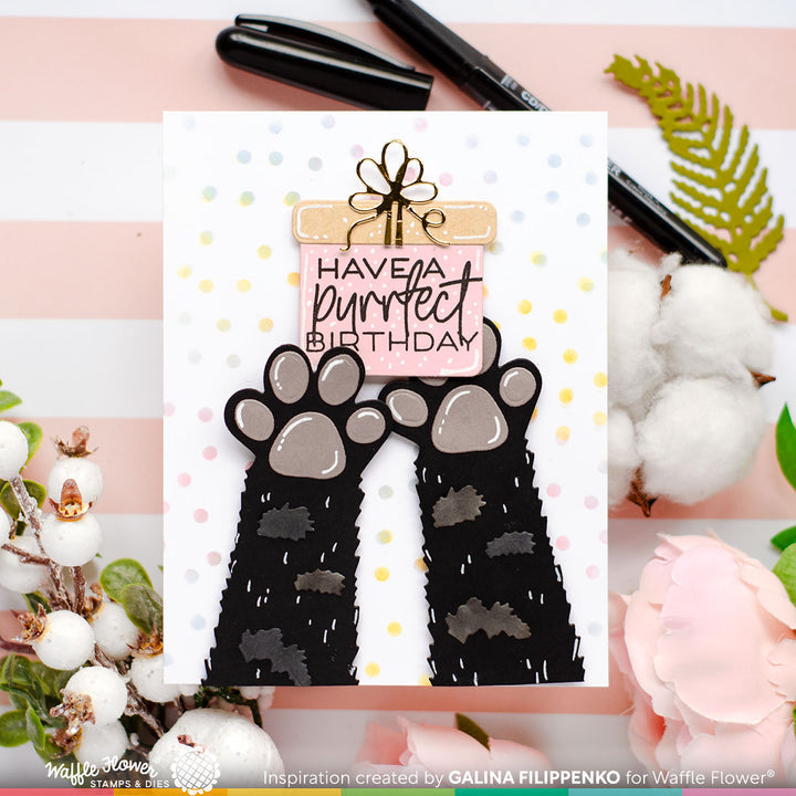 Waffle Flower Paws Up Die Set