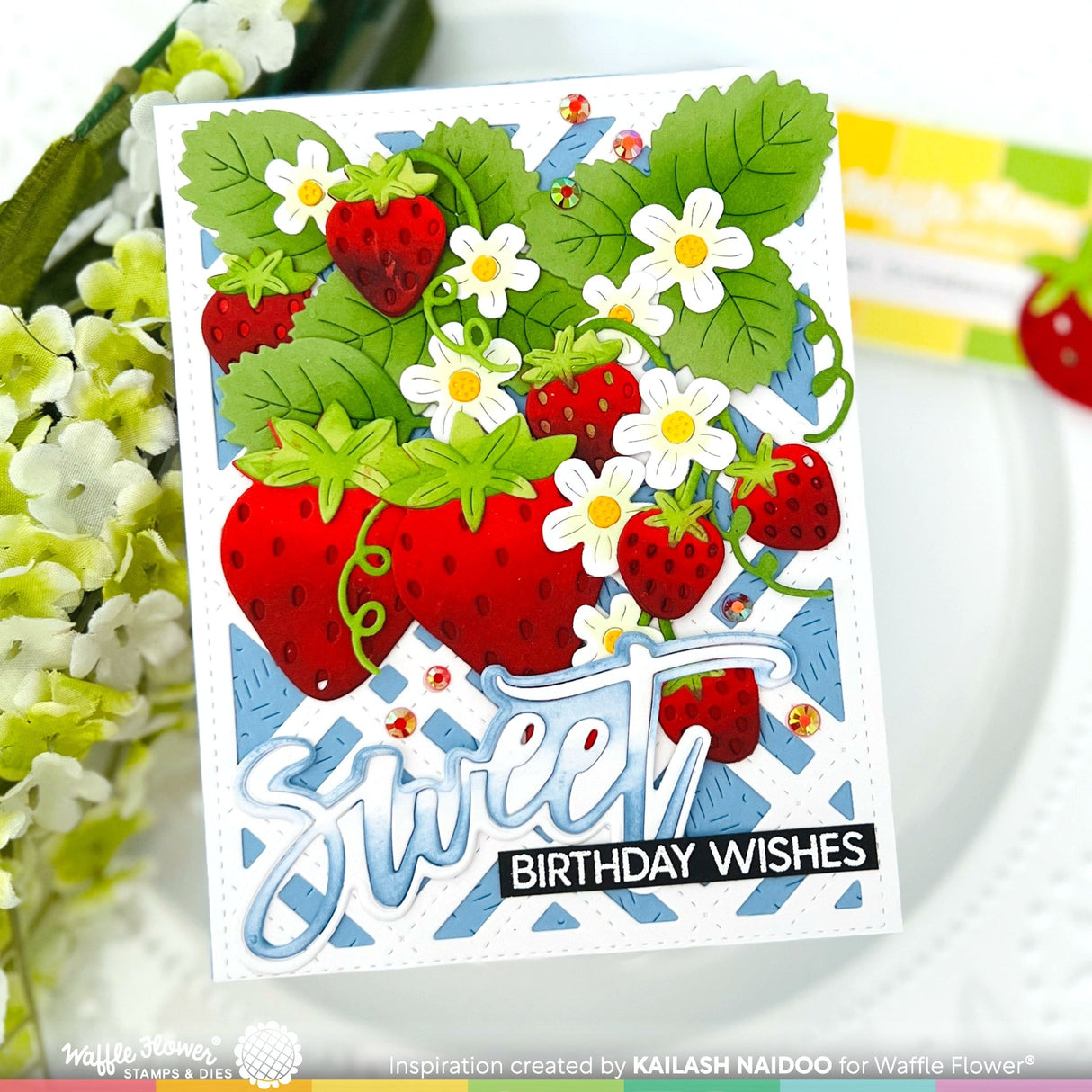 Waffle Flower Sweet Plaid Texture Die