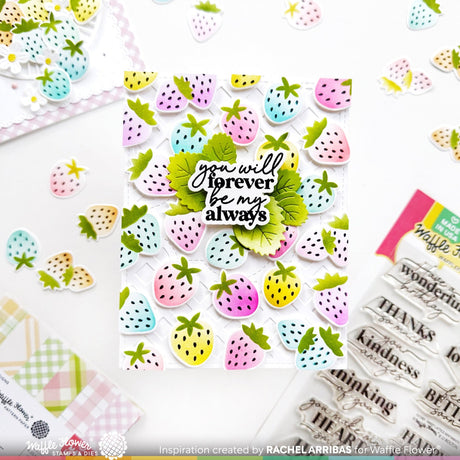 Waffle Flower Sweet Lattice Sentiments Stamp & Die Bundle