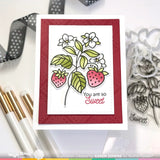 Waffle Flower Sweet Strawberry Stamp and Die Bundle