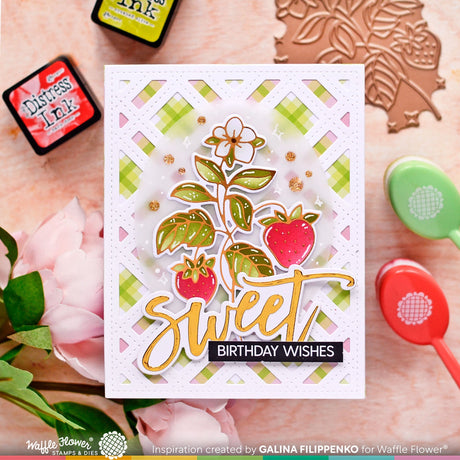 Waffle Flower Sweet Plaid Panel Die