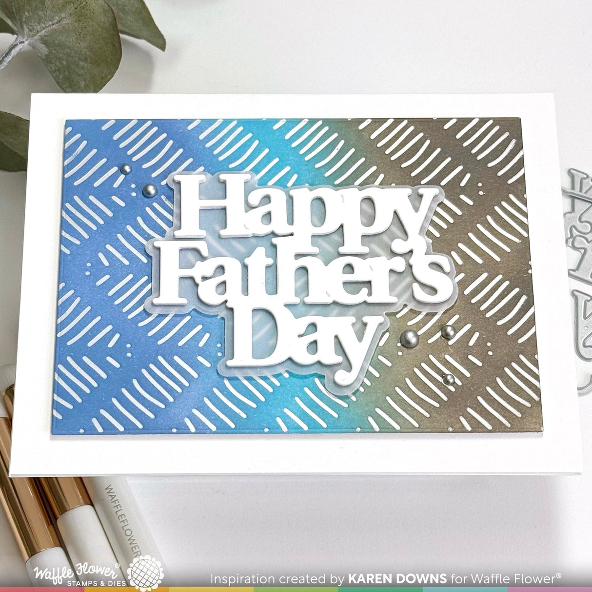 Waffle Flower Father's Day Word Die