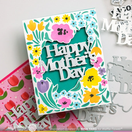 Waffle Flower Mother's Day Word Die