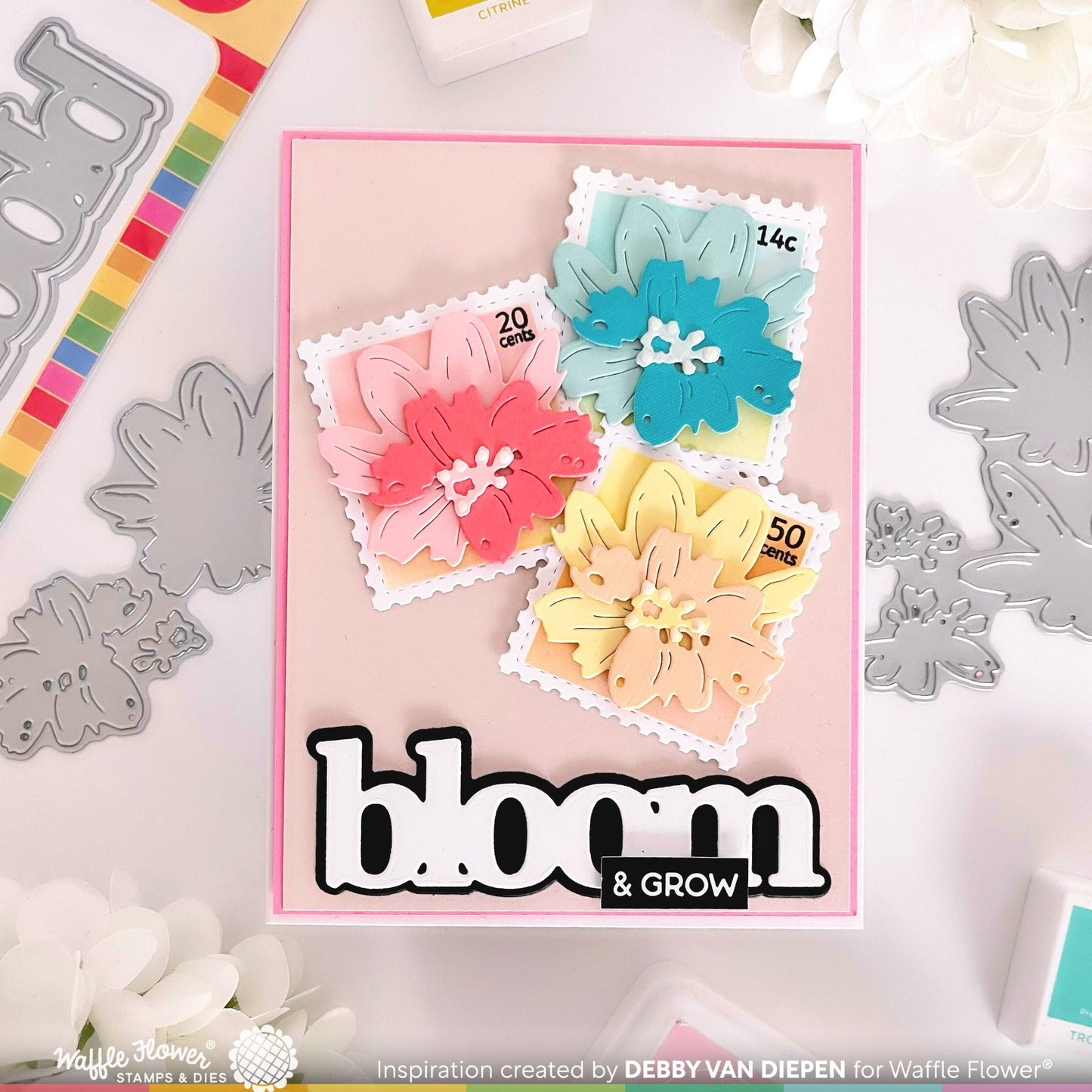 Waffle Flower Subsentiments Bloom Diecut