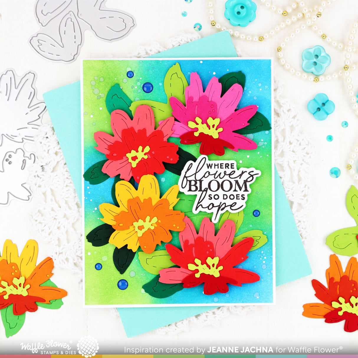 Waffle Flower Full Bloom Sentiments Combo