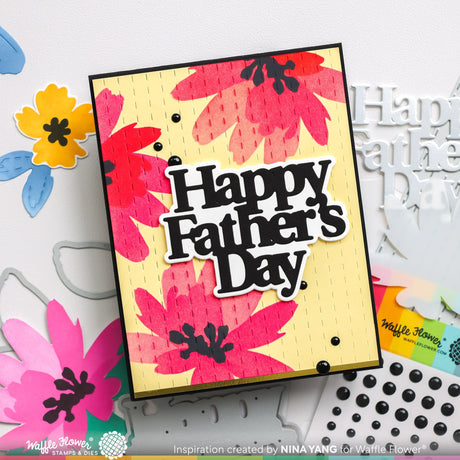 Waffle Flower Father's Day Word Die