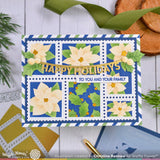 Waffle Flower Postage Collage Poinsettia Stencils