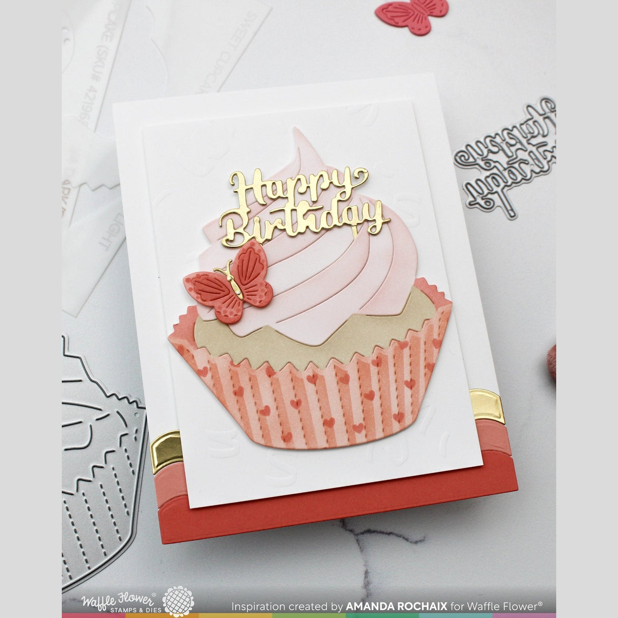Waffle Flower Cupcake Toppers Die