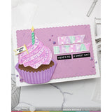 Waffle Flower Overlapping Happy Birthday Die-n-Stencil