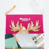 Waffle Flower Holiday Moose Die-n-stencil
