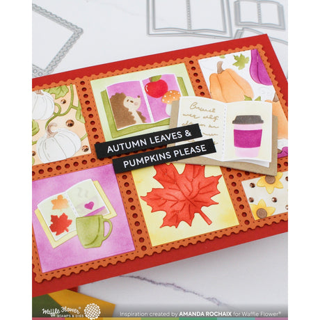 Waffle Flower Open Book Trio Sentiments Stamp Set