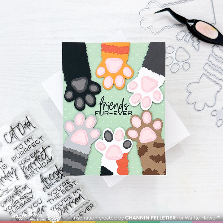Waffle Flower Paws Up Die Set