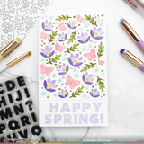 Waffle Flower Overlapping Alpha Stamp Set