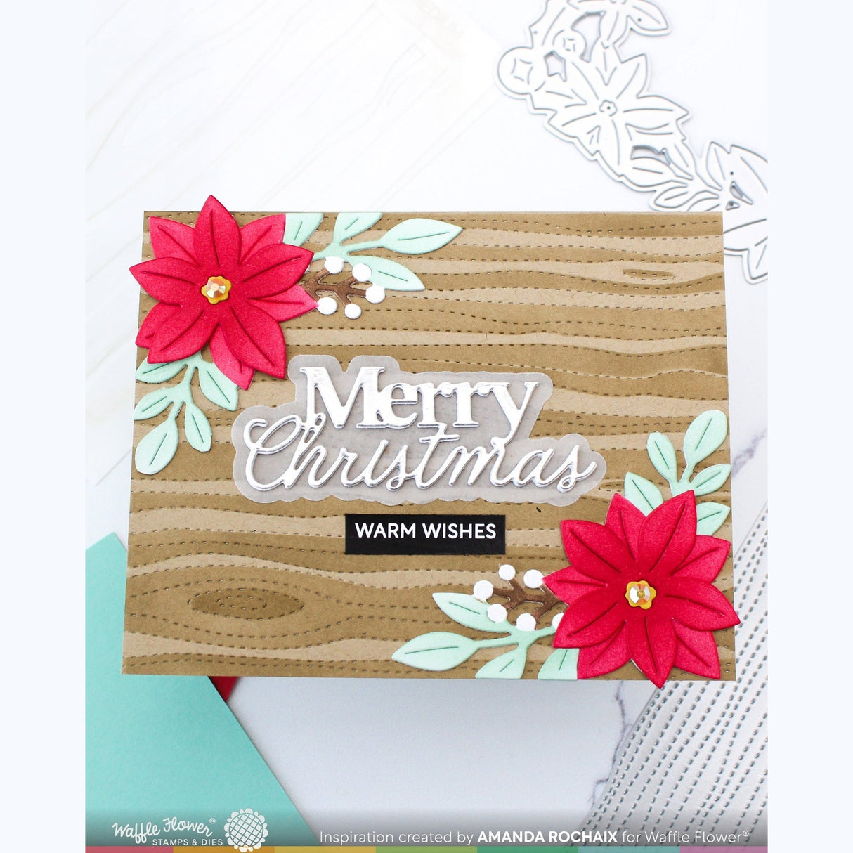 Waffle Flower Merry Christmas Die
