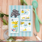 Waffle Flower Postage Collage The Pond Stencil