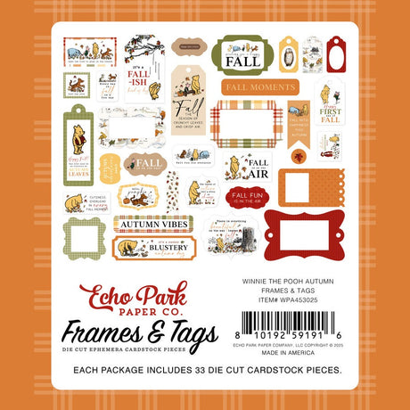 *COMING SOON* Echo Park Winnie The Pooh Autumn Frames & Tags