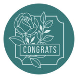 Spellbinders Framed Congrats Brass Wax Seal with Handle - Sealed by Spellbinders Collection