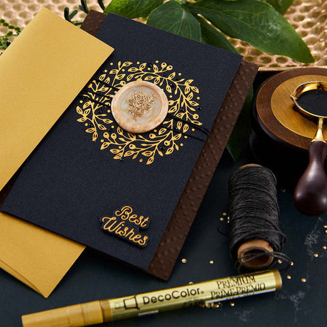 Spellbinders Forever Rose Brass Wax Seal with Handle - Sealed by Spellbinders Collection