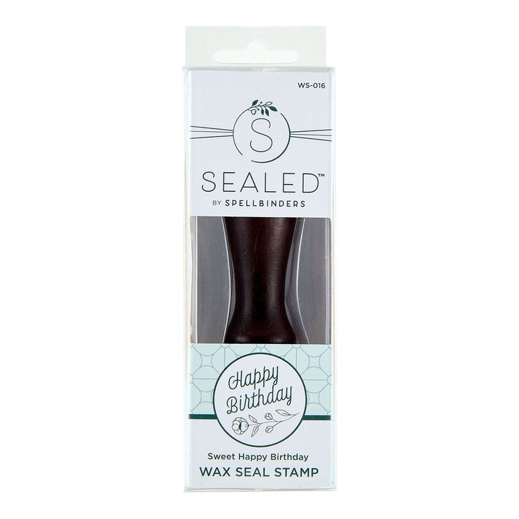 Spellbinders Sweet Happy Birthday Brass Wax Seal Stamp - Sealed by Spellbinders Collection