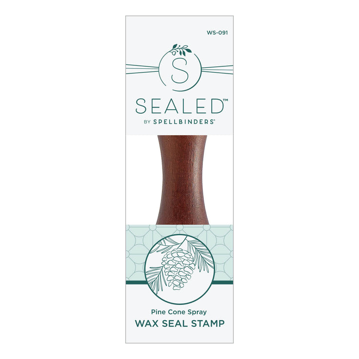 Spellbinders Pine Cone Spray Wax Seal Stamp - Sealed for Christmas Collection