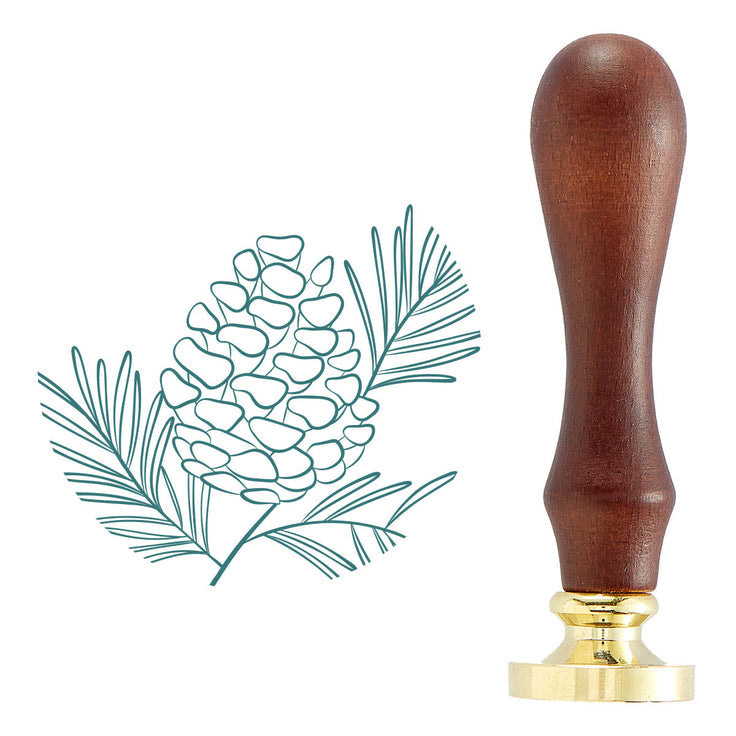 Spellbinders Pine Cone Spray Wax Seal Stamp - Sealed for Christmas Collection