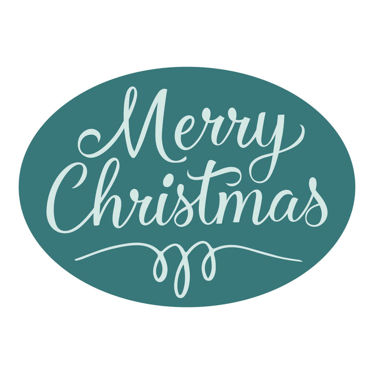Spellbinders Merry Christmas Oval Wax Seal Stamp - Sealed for Christmas Collection