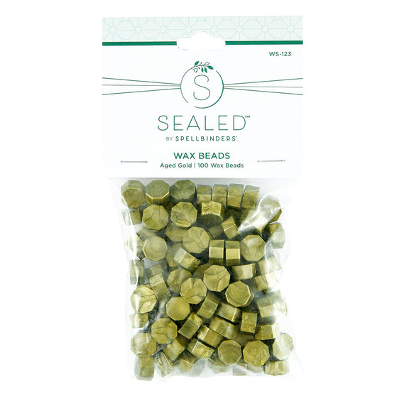 Spellbinders Aged Gold Wax Beads from the Sealed 3D Christmas Collection