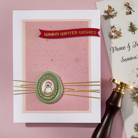 Spellbinders 2 Pack Frames Wax Seal Stamps & Dies Bundle from the Holiday Magic Collection