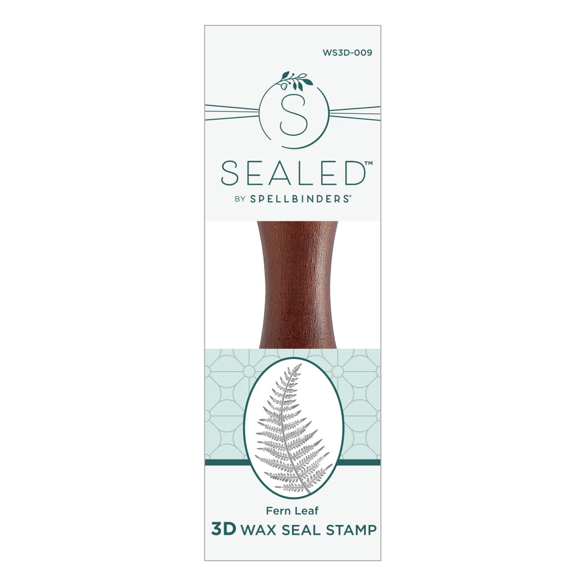 Spellbinders Fern Leaf 3D Wax Seal Stamp - Woodland Tales Collection