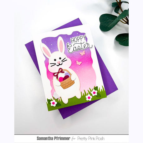 Pretty Pink Posh Watercolor Rectangle Stencil w/Mask