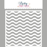 Pretty Pink Posh Wavy Stripes Stencil